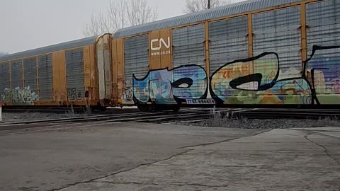 Train graffiti