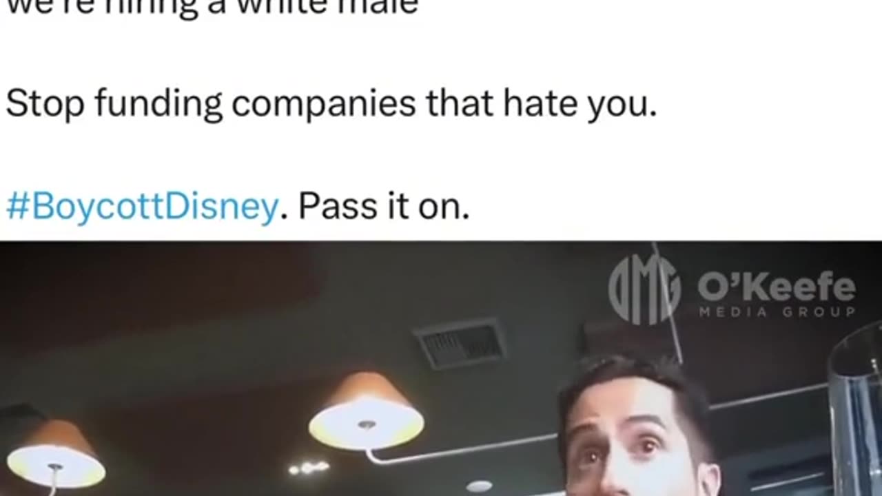 There's no way we're hiring a White male - jew-owned pedo Disney Senior VP