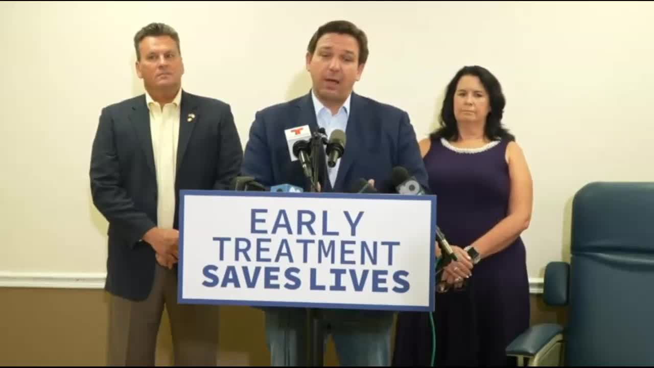 Gov Ron DeSantis Opens Another Monoclonal Antibody Treatment Center.