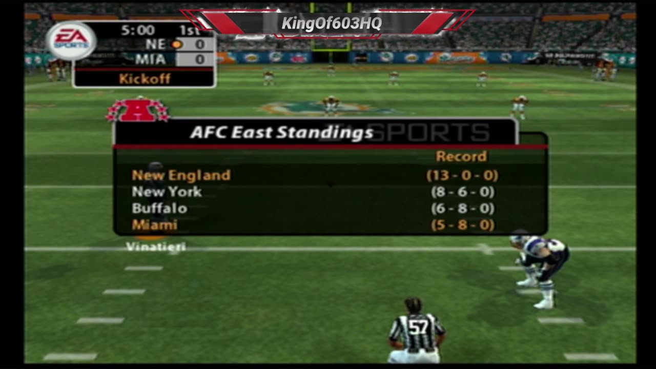 Madden NFL 2005 Franchise Year 1 Week 15 Patriots At Dolphins