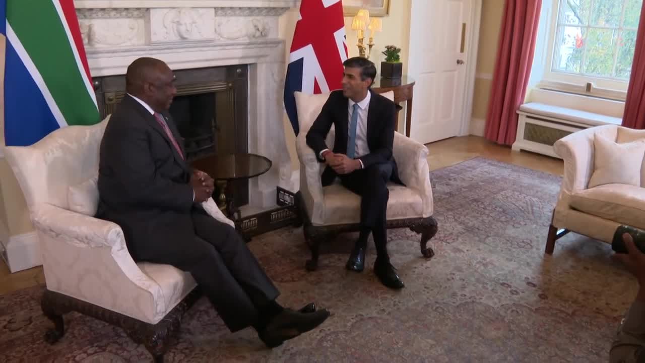 South African President meets UK PM Rishi Sunak at Downing Street