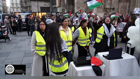 Palästinenser Mahnwache in Wien Österreich