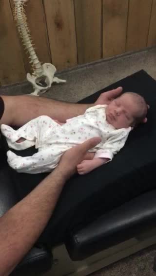 Baby’s first chiropractic adjustment