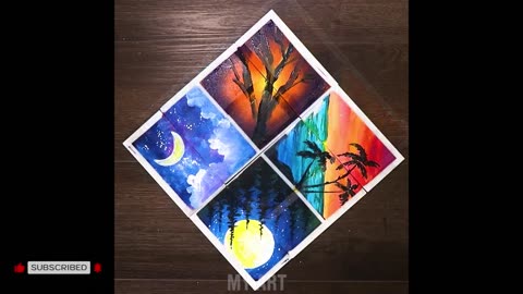 Bricks art | Simple Acrylic Painting Ideas