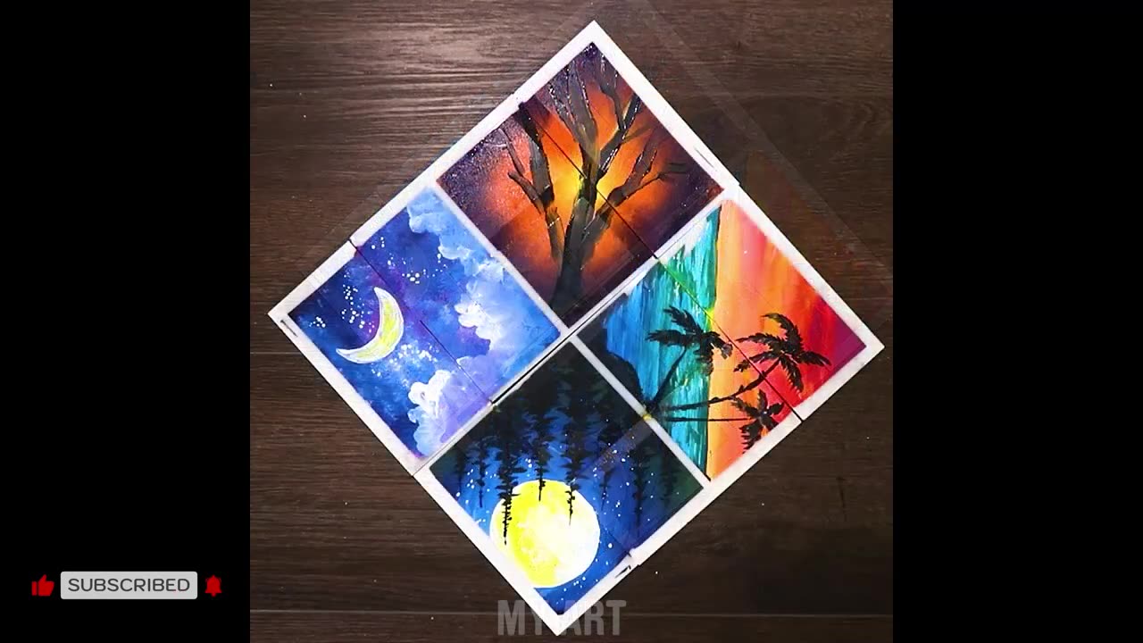 Bricks art | Simple Acrylic Painting Ideas