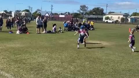 Tiny Titan Rolls Over Rugby Team