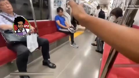A live streamer harasses individuals on a train in Japan until he encounters someone who simply