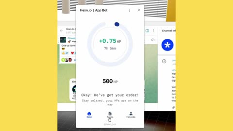 big project hexn.io mini app telegram mining bot