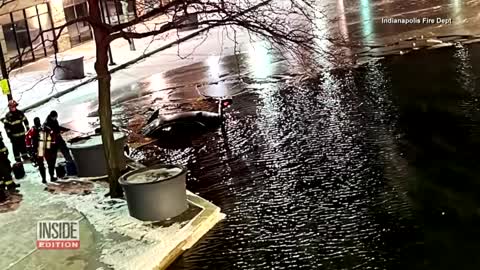 Woman Claims GPS Led Her to Drive on Frozen Canal Officials