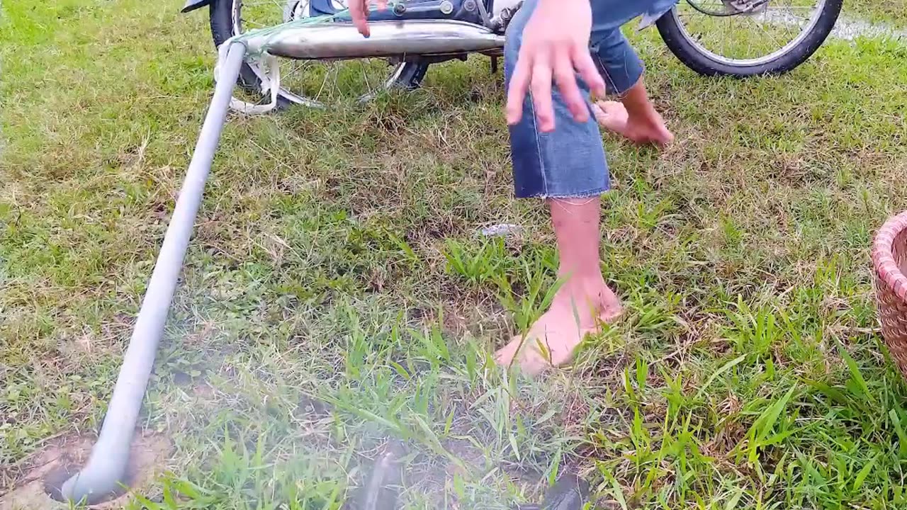 Use Motorbike smoke to catch 🐠🐟