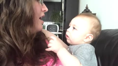 Baby Gets Emotional When Mom Sings Opera!