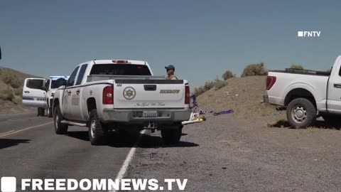 Nevada: Tribal Rangers trucks RAMMED a climate change group blocking road & mass arrested all