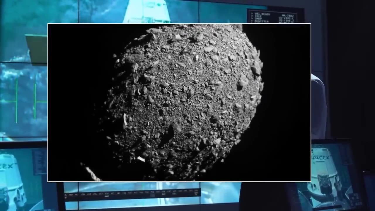 Nasa released a video of a space craft colliding with an asteroid.