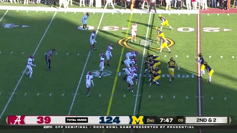 Michigan vs Alabama 2024 Rose Bowl Slowlights