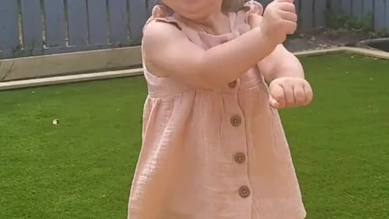 Cute Toddler Loves A Wee Wiggle To Her Favourite Song