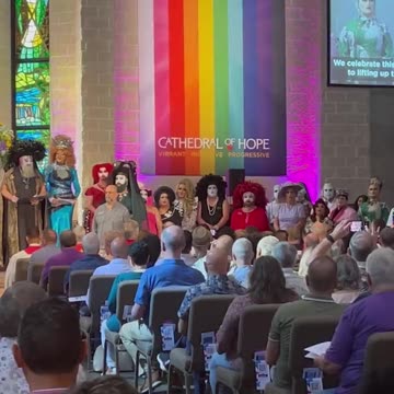 They are Mocking God: Drag Queens in Dallas, Texas Church yesterday