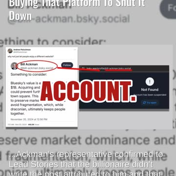 Fact Check: Bill Ackman Did NOT Write On Bluesky He Suggests Buying That Platform To Shut It Down