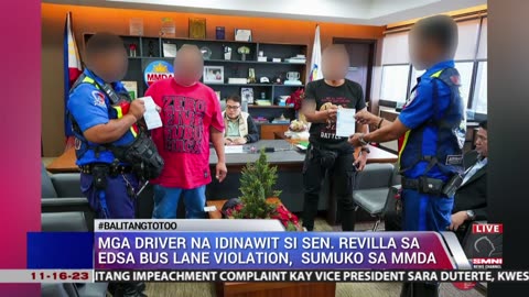 Mga driver na idinawit si Sen. Revilla sa Edsa bus lane violation, sumuko sa MMDA