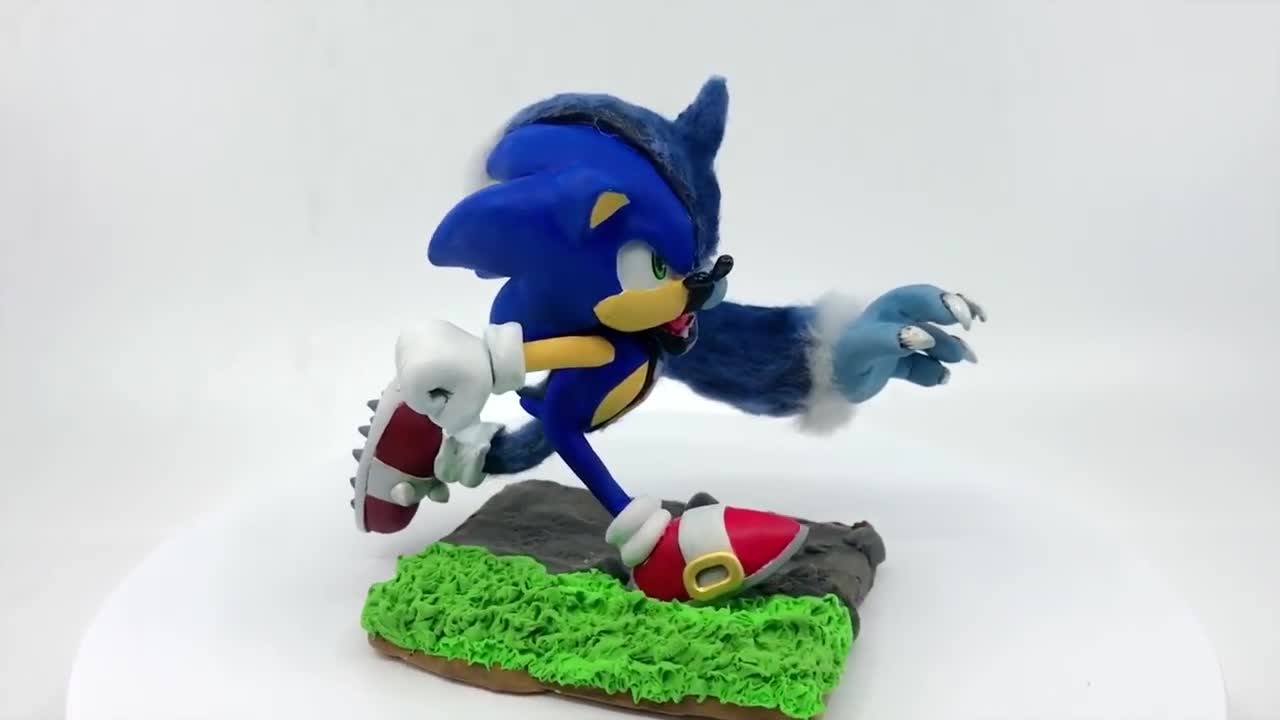 Create Sonic & Werehog with Clay _ make figure _ Clay tutorial [ kiArt ]