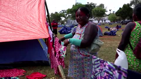 Brazil’s indigenous people set up camp to defend land