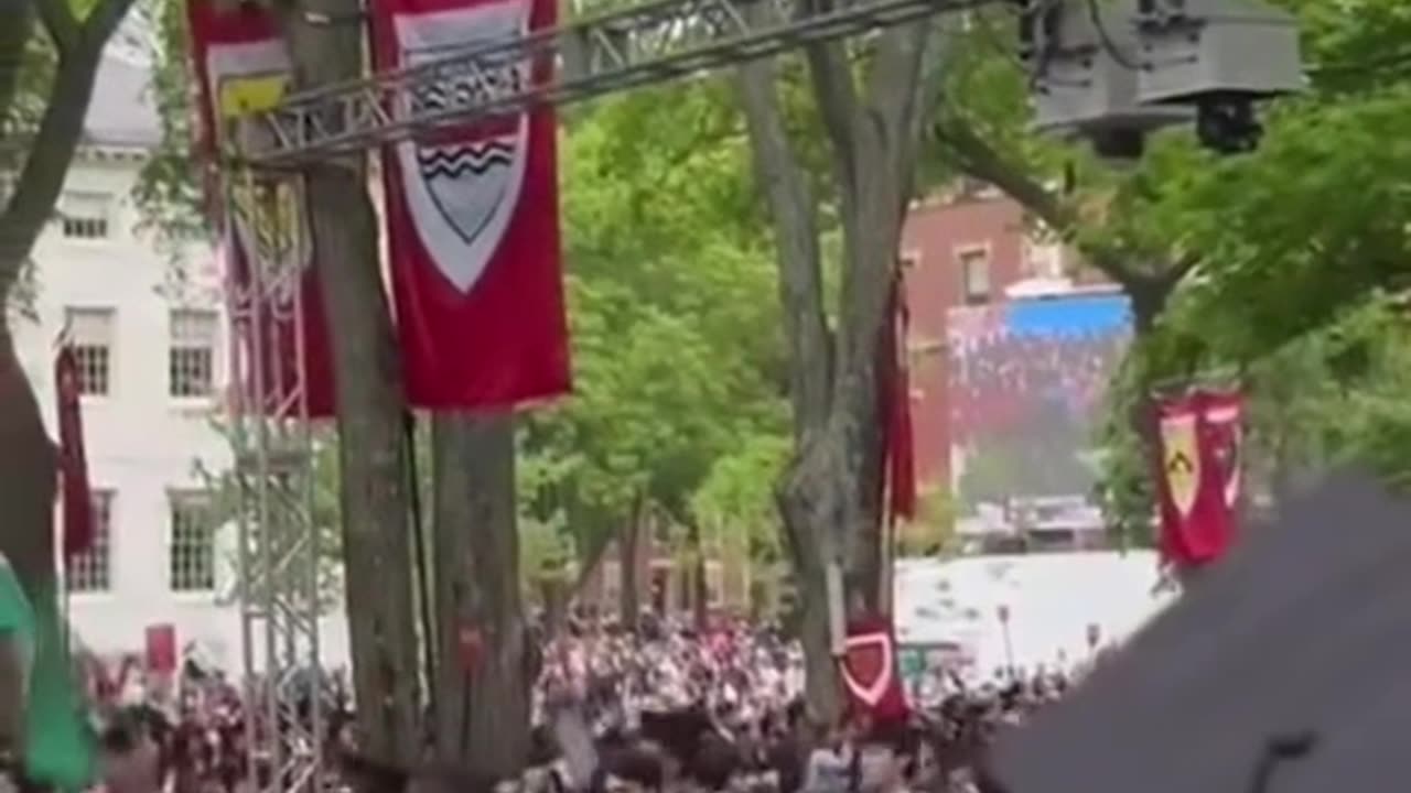 Harvard Students walk out of Commencement