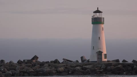 California Santa Cruz Lighthouse And Breakwater