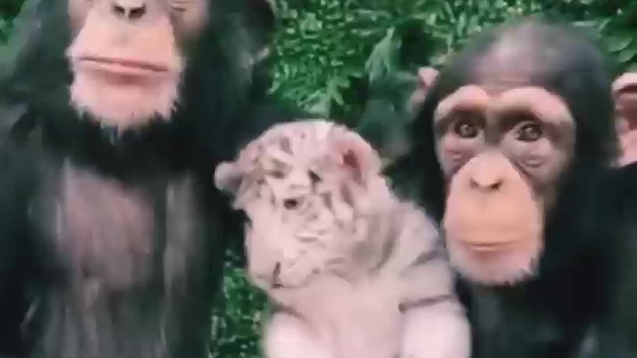 What a love must watch ( monkeys and tiger))