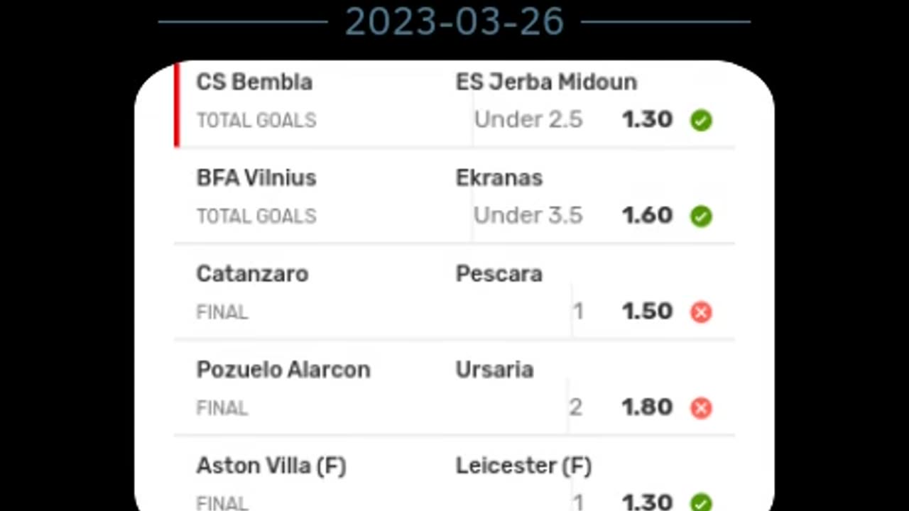 ♠️♥️BET DECK – 2023-03-26 – RESULTS♦️♣️