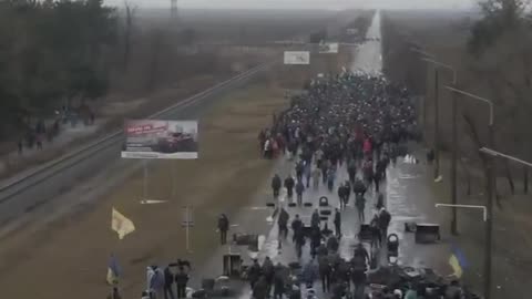 Ukrainians Block Road To Nuclear Power Plant