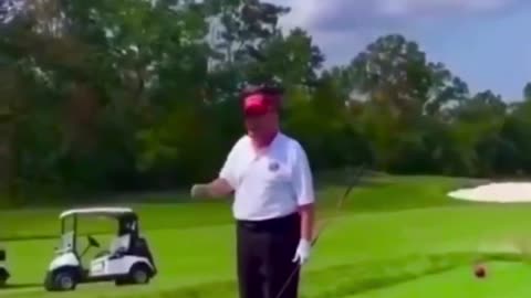 Trump Insults Biden While Golfing
