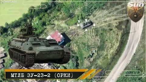 Ukrainian tank blows Russian cannon to smithereens with precision