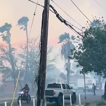 Maui Fire - Video shows a massive fire raging near homes in Maui, Hawaii 👀