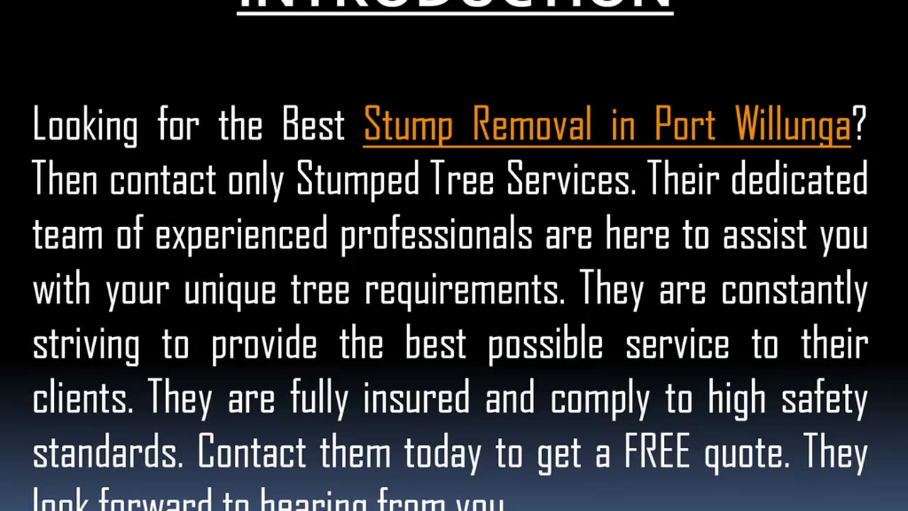 The Best Stump Removal in Port Willunga