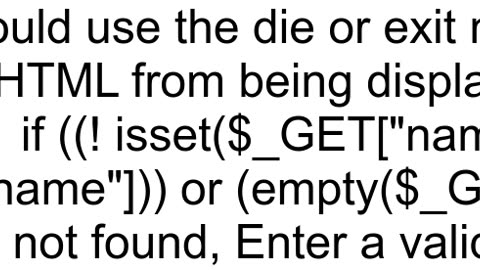 How can I exit with an error message in PHPHTML