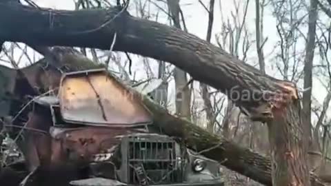 A broken column of the Armed Forces of Ukraine in Chernihiv