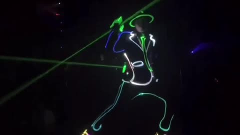 Amazing dancing with laser effects