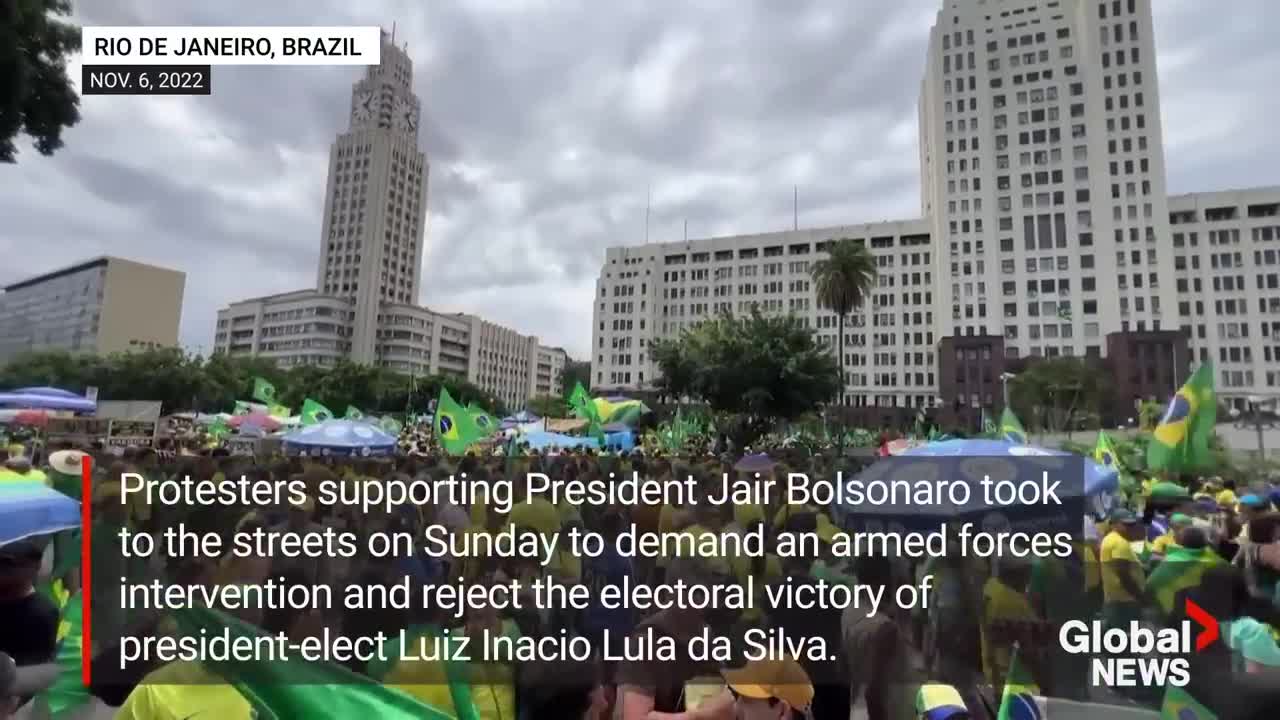 Supporters of Brazil’s Bolsonaro call on military after election loss, Lula backers celebrate win