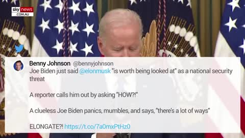 Clueless' Joe Biden 'panics' after Elon Musk question