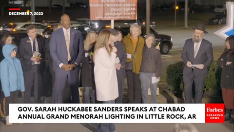 'The Jewish People Will Always Persevere'- Gov. Sarah Huckabee Sanders Lights Arkansas Menorah