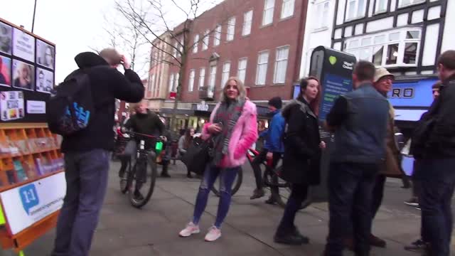 Open Air Sermon by Joe Kirby in Wigan, England(starting ending)