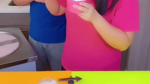 Ice cream challenge! 🍨 Grimace's shake vs Wednesday addams cake