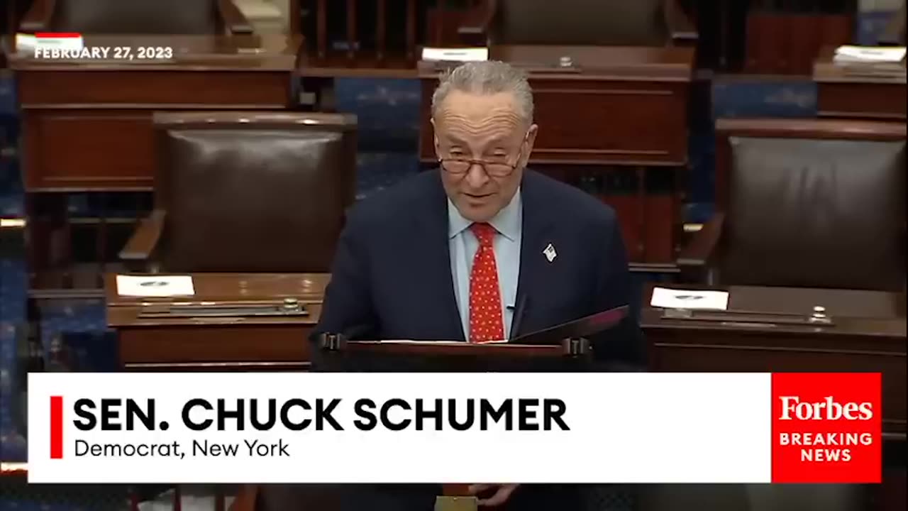 JUST IN- Schumer Points Finger At Trump Over East Palestine Train Derailment