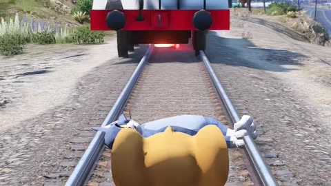 GTA V- TOM AND JERRY VS THOMAS THE TRAIN