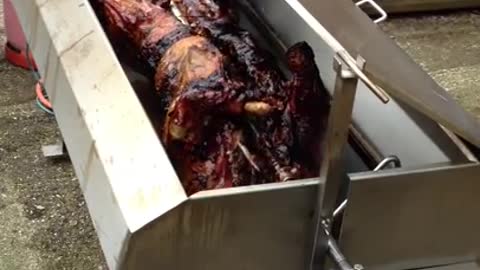 Charcoal Hog Roast Machine