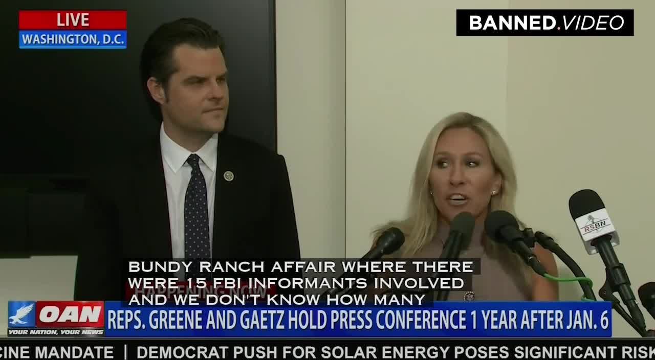 MTG and Gaetz Bring Up Fed False Flags During Jan 6th Press Conference