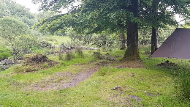 Walking back to the car riverside wildcamping.