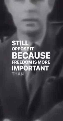 “Freedom is more important than prosperity.”