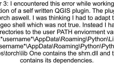 PyTorch Error loading quotlibsitepackagestorchlibshmdllquot or one of its dependencies