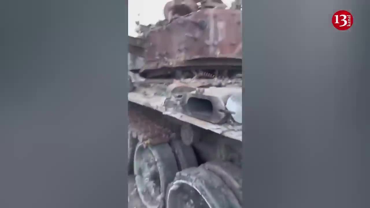 What’s left of Russia’s largest, modern tank - Remnants of Russian tanks that were shot down