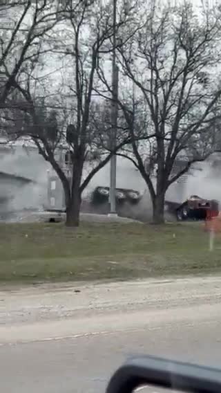 Moment train collided with truck hauling concrete barrier in Collegedale